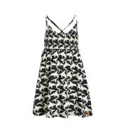Wildfish jurk Moonly van biologisch katoen wit/zwart All over print - ...