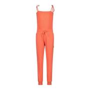 Wildfish off shoulder jumpsuit met biologisch katoen roze All over pri...