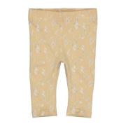 LEVV baby gebloemde regular fit broek LNURANOS van katoen geelgroen Bl...