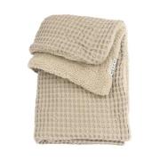 Meyco baby ledikantdeken wafel teddy sand Babydeken Beige Effen