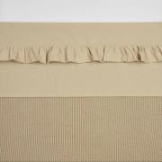 Meyco baby ledikantlaken Ruffle 100x150 Sand Babylaken Beige Effen