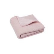 Jollein baby wiegdeken Basic Knit 75x100cm Pale Pink/Fleece Babydeken ...