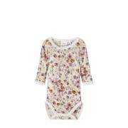 NAME IT BABY wollen romper NBFWANG all over print Paars All over print...