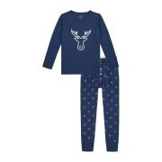 Claesen's pyjama Rudolph met all over print blauw Jongens Katoen Ronde...