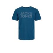 JACK & JONES JUNIOR T-shirt JJECORP van biologisch katoen petrol blauw...