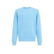 WE Fashion Blue Ridge unisex sweater Alaskan blue Blauw Effen - 98/104