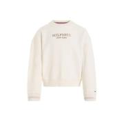 Tommy Hilfiger sweater MONOTYPE met tekst ecru Tekst - 140