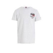 Tommy Hilfiger T-shirt FINEST met logo wit Jongens Katoen Ronde hals L...