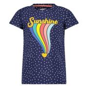 Jake Fischer T-shirt met printopdruk donkerblauw Meisjes Stretchkatoen...