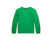 POLO Ralph Lauren sweater met borduursels felgroen Effen - 128