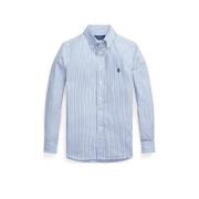 POLO Ralph Lauren gestreept overhemd lichtblauw/wit Jongens Katoen Kla...