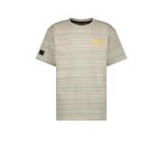 Vingino T-shirt Jipe beige/multi Jongens Katoen Ronde hals Effen - 128