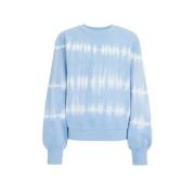 WE Fashion tie-dye sweater lichtblauw/wit Tie-dye - 98/104