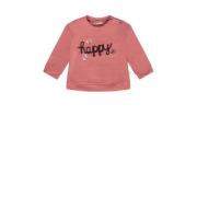 Babyface baby sweater met tekst roze Tekst - 62 | Sweater van Babyface