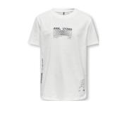 KIDS ONLY BOY T-shirt met tekst wit Jongens Katoen Ronde hals Tekst - ...