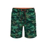 WE Fashion zwemshort groen Jongens Polyester Camouflage - 92