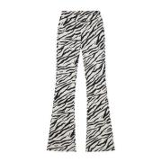 NIK&NIK flared broek met zebraprint ecru/zwart Meisjes Polyester Zebra...