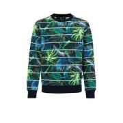 WE Fashion sweater met all over print groen/blauw/zwart Multi All over...