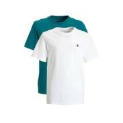Calvin Klein T-shirt wit Jongens Katoen Ronde hals Effen - 164