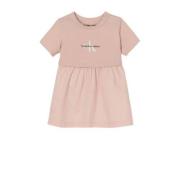 Calvin Klein baby jurk zalm roze Meisjes Stretchkatoen Ronde hals Effe...