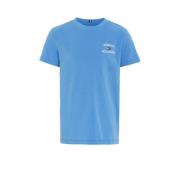 Tommy Hilfiger T-shirt blauw Jongens Katoen Ronde hals Effen - 176
