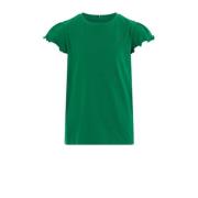 Tommy Hilfiger T-shirt groen Meisjes Katoen Ronde hals Effen - 128
