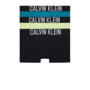 Calvin Klein boxershort - set van 3 zwart/geel/blauw Jongens Katoen Ef...