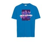 JACK & JONES JUNIOR T-shirt JCOFLORALS met printopdruk hardblauw Jonge...