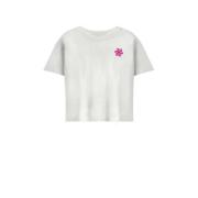 KIDS ONLY GIRL T-shirt KOGSUN met backprint wit/zwart/fuchsia Meisjes ...