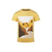 Koko Noko T-shirt met printopdruk geel Jongens Katoen Ronde hals Print...