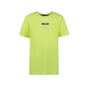Cars T-shirt SONO met tekst neon geel Jongens Katoen Ronde hals Tekst ...