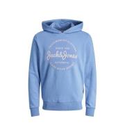 JACK & JONES JUNIOR hoodie JJFOREST met logo lichtblauw Sweater Logo -...