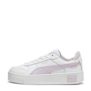 Puma Carina Street Street leren sneakers wit/lila Meisjes Leer Meerkle...