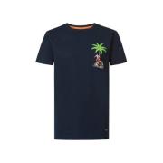 Petrol Industries T-shirt navy Blauw Jongens Katoen Ronde hals Effen -...