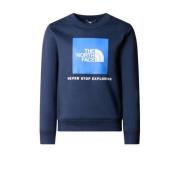 The North Face sweater Redbox donkerblauw/blauw Trui Jongens Katoen Ro...