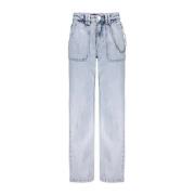 Frankie&Liberty straight fit jeans light blue denim Blauw - 140