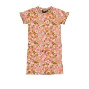 Quapi gebloemde T-shirtjurk BABETTE roze/oranje/groen Meisjes Katoen R...