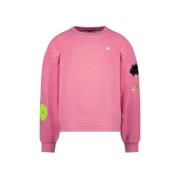Like Flo gebloemde sweater zoetroze Bloemen - 104 | Sweater van Like F...