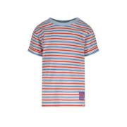 The New Chapter gestreept T-shirt Lou blauw/rood/wit Jongens/Meisjes K...