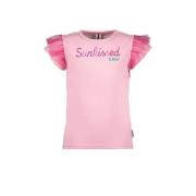 B.Nosy T-shirt met tekst zoetroze/fuchsia Meisjes Stretchkatoen Ronde ...