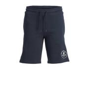 JACK & JONES JUNIOR sweatshort JPSTSWIFT met printopdruk donkerblauw K...