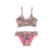 WE Fashion crop bikini met ruches geel/roze/blauw Meisjes - 110/116