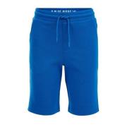 WE Fashion slim fit sweatshort blauw Effen - 116 | Sweatshort van WE F...