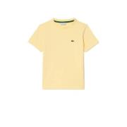 Lacoste T-shirt geel Jongens Katoen Ronde hals Effen - 152