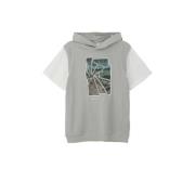 s.Oliver T-shirt met printopdruk grijs Jongens Katoen Capuchon Printop...