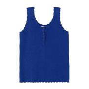 NAME IT KIDS ribgebreid singlet NKFFILISA hardblauw Top Meisjes Viscos...