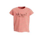 Orange Stars gestreept T-shirt Marjon koraal Roze Meisjes Stretchkatoe...