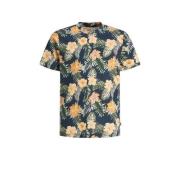 JACK & JONES JUNIOR T-shirt JJCHILL met all over print donkerblauw/gee...