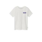 NAME IT KIDS T-shirt NKMFALIKSEN met backprint offwhite Wit Jongens Ka...