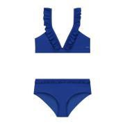 Shiwi triangel bikini Bella met ruches blauw Meisjes Polyester Effen -...
